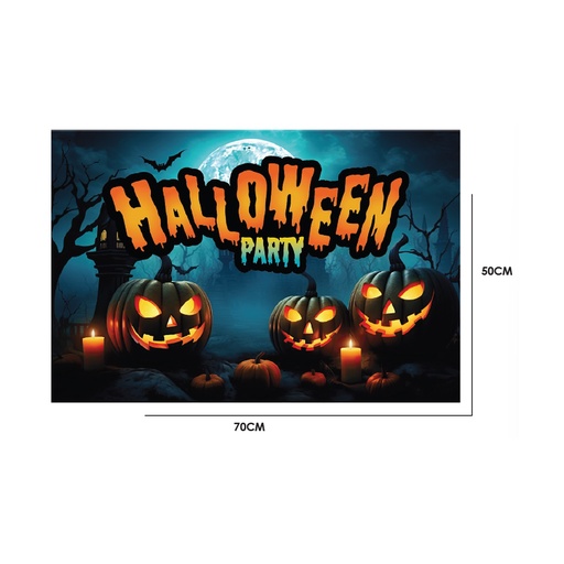 [HLW0044] PANCARTA CARTULINA 50X70 CM - HALLOWEEN PARTY DE TERROR