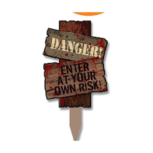 [HLLOS154P] ESTACA PVC 60 CM - DANGER: ENTER AT YOUR OWN RISK