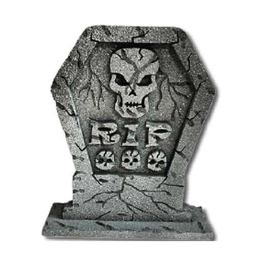 [HLW0068B] TUMBAS DE 40 CM ESPUMAFLEX - RIP CALAVERA / CLARO MOD B