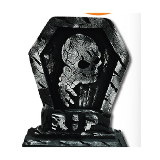 [HLW0069A] TUMBAS DE 40 CM ESPUMAFLEX - RIP CALAVERA MANO / OSCURO MOD A
