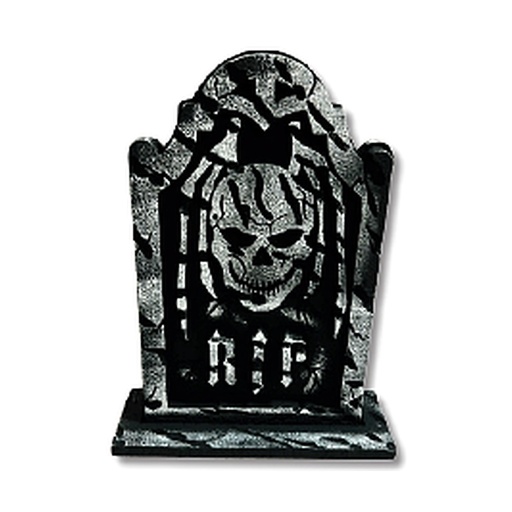 [HLW0065A] TUMBAS DE 40 CM ESPUMAFLEX - RIP CALAVERA MURCIELAGO / OSCURO MOD A