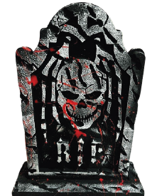 [HLW0065ASA] TUMBAS DE 40 CM ESPUMAFLEX - RIP CALAVERA MURCIELAGO / SANGRIENTO MOD A