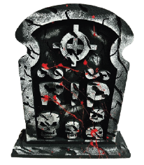 [HLW0064ASA] TUMBAS DE 40 CM ESPUMAFLEX - RIP 4 CALAVERA / SANGRIENTO MOD A