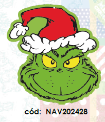 [NAV202428] COLGANTE PVC 47 CM IMPRESO AMBAS CARAS - GRINCH CARA