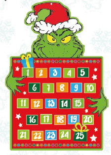[NAV202429] COLGANTE PVC 57 CM - GRINCH CON CALENDARIO