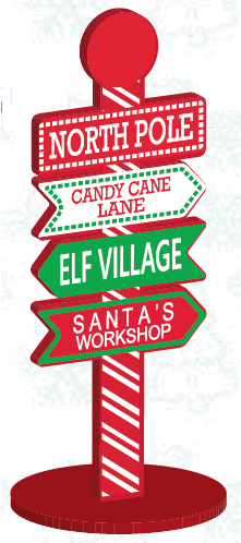 [NA2037560] SEÑALETICA MDF 60CM - NORTH POLE