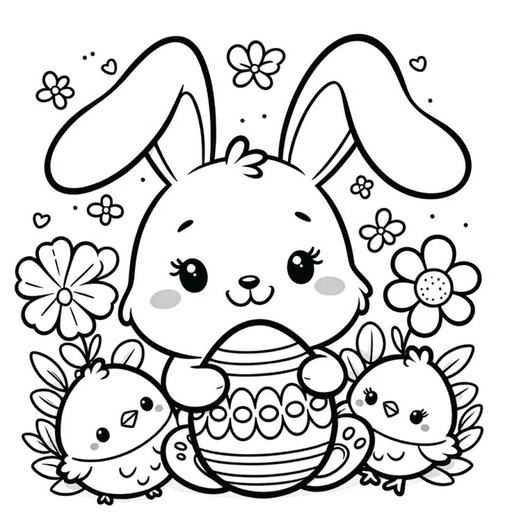 [PAS25LCFP] KIT PINTURA EN LIENZO 20x30 CM - FELICES PASCUA/ CONEJO - FLORES Y POLLITOS