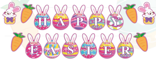 [PAS25G01] GUIRNALDA JUMBO- HAPPY EASTER/ CONEJO CON ZANAHORIA