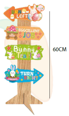 [PAS25S13] SEÑALETICA MDF 60 CM - TURN LEFT