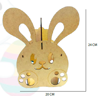 [PAS25CC36] CAJA CANASTA DE PASCUA 24X20CM - CONEJO