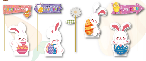 [PAS25SÑ37] SEÑALETICA / AFICHES PVC 60 CM - PASCUA X8 PZAS