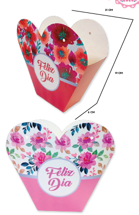 [DM25M03] CAJA CORAZON CARTULINA - FELIZ DIA X2 UNIDADES