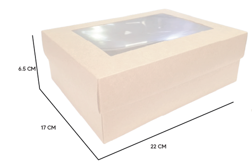 [SV25D79-B] CAJA CARTULINA RECTANGULAR - BLANCO CON TAPA 22X17X6.5 CM + ACETATO X2UNDS