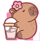 [DDÑ25C13] CAJA 11X11CM CON RELIEVE - CAPIBARA NIÑA