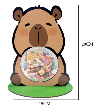 [DDÑ25PE23] PORTA ESFERA MDF 15X20CM - CAPIBARA