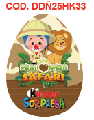 [DDÑ25HK33] HUEVO KINDER ALCANCIA 17X5CM - PLIM PLIM SAFARI