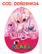 [DDÑ25HK34] HUEVO KINDER ALCANCIA 17X5CM - STITCH ROSA