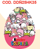 [DDÑ25HK35] HUEVO KINDER ALCANCIA 17X5CM - CINNAMOROLL Y SUS AMIGOS