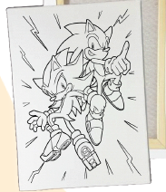 [DDÑ25LS40] KIT PINTURA DE LIENZOS 20X30CM - SONIC Y SILVER