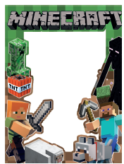 [DDÑ25AR60] ALCANCIA RECTANGULAR 19.5X15 CM MDF NATURAL - MINECRATF M1