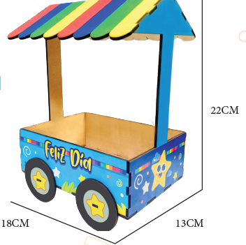 [DDÑ25CK77] KIOSKO MDF 13X18X22CM - FELIZ DIA / NIÑO