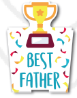 [DDP25C12] CAJA 11X11CM CON RELIEVE - BEST FATHER/ COPA