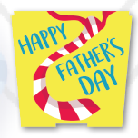 [DDP25C16] CAJA 11X11CM CON RELIEVE - HAPPY FATHER´S DAY/ AMARILLA/ CORBATA