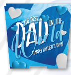 [DDP25C17] CAJA 11X11CM CON RELIEVE - THE BEST DAD IN THE WORLD