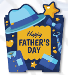 [DDP25C18] CAJA 11X11CM CON RELIEVE - HAPPY FATHER´S DAY DAD / ESTRELLITA