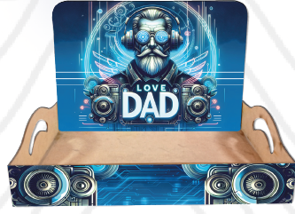 [DDP25CB25] BANDEJA AZA MDF 30X20X6 CM / + BACKING RECTANGULAR - LOVE DAD