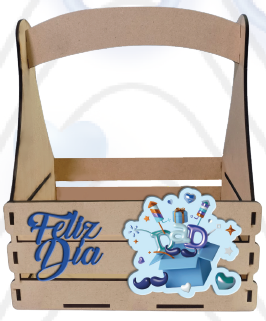 [DDP25CD28] CAJA MDF NATURAL CERVECERA 18X12X23 - FELIZ DIA / PINCHOS Y REGALO