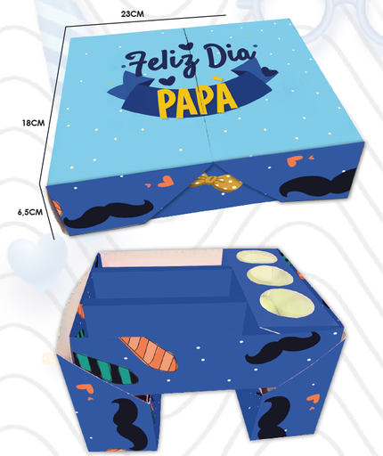 [DDP25CS39] CAJA DESAYUNO 18X23X6.5CM CARTULINA / FELIZ DIA PAPA