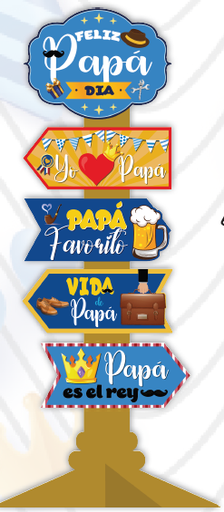 [DDP25SÑ42] SEÑALETICA MDF 60 CM - FELIZ DIA PAPA
