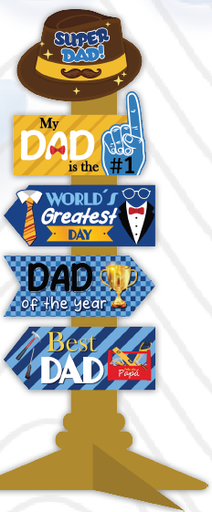 Señalética MDF Super Papá para decoración