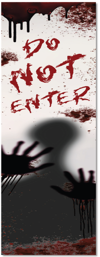 [HLW25LD39] LONA PARA PUERTAS 75X200 CM - SOMBRAS - DO NOT ENTER