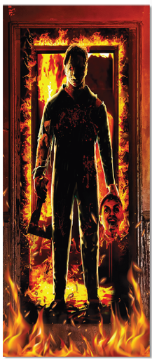 [HLW25LF44] LONA PARA PUERTAS 75X200 CM - HOMBRE EN LLAMAS