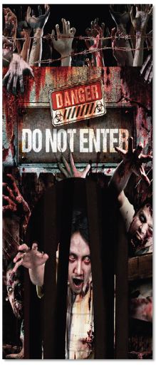 [HLW25LD45] LONA PARA PUERTAS 75X200 CM - MANOS - DO NOT ENTER