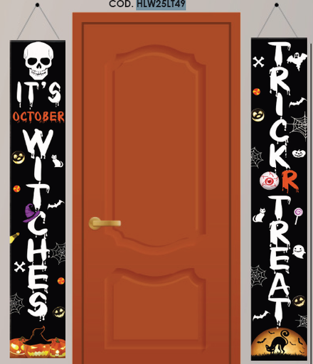 [HLW25LT49] LONA DECORATIVA 150X26 CM - IT´S OCTOBER WITCHES X2 PZAS
