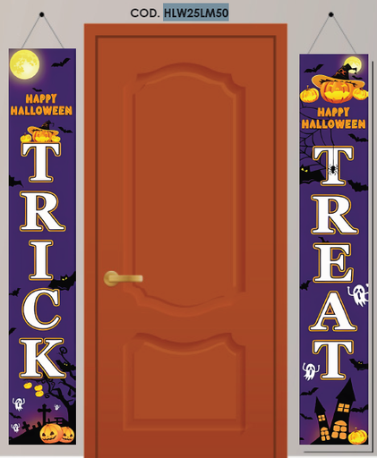 [HLW25LM50] LONA DECORATIVA 150X26 CM - TRICK TREAT X2 PZAS