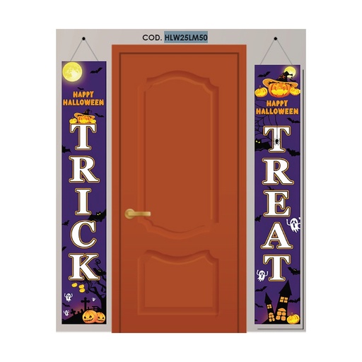 [HLW25LM50] LONA DECORATIVA 150X26 CM - TRICK TREAT X2 PZAS
