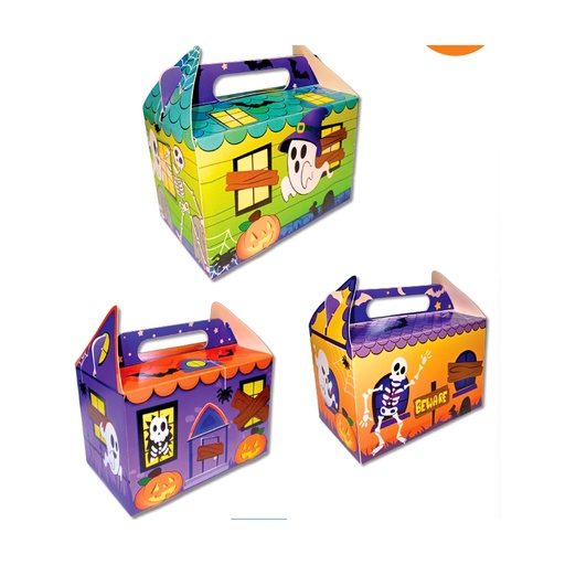 [HLW25CL54] CAJA LONCHERA HALLOWEEN 2025 FANTASMA / CALAVERA / CALABAZA X 12UNDS.