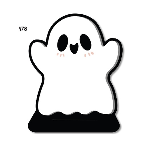 [HLW25CM78] CENTRO DE MESA 29X32 CM MDF - FANTASMA