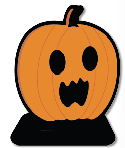 [HLW25CM80] CENTRO DE MESA 29X32 CM MDF - CALABAZA