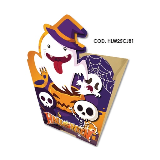 [HLW25CJ81] CAJA 11X11 CON RELIEVE - FANTASMA