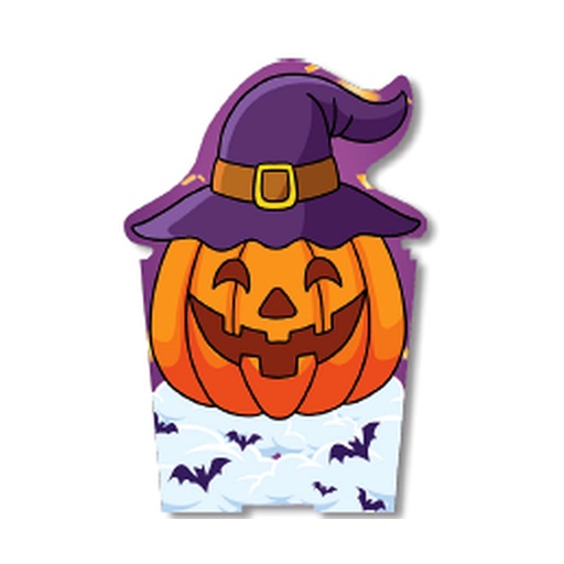 [HLW25CJ82] CAJA 11X11 CON RELIEVE - CALABAZA CON SOMBRERO