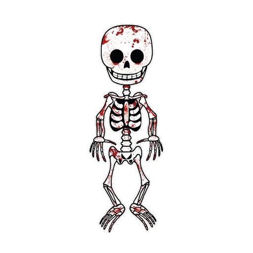 Esqueleto MDF impreso para Halloween