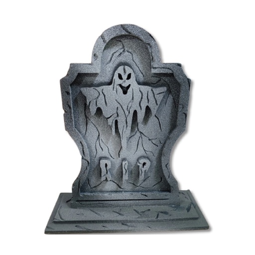 [HLW25TB100] TUMBAS DE 50 CM ESPUMAFLEX - FANTASMA / GRIS - BLANCO MOD 1