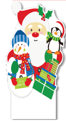 [NAV25AF38K] AFICHES 60 CM KRAFT - PAPANOEL - MUÑECO DE NIEVE Y PINGUINO JUNTOS