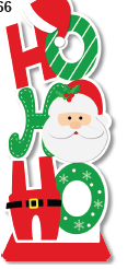 Centro de mesa MDF Papá Noel para Navidad