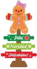 [NAV25CM69] CENTRO DE MESA MDF - GALLETA DE JENGIBRE FELIZ NAVIDAD